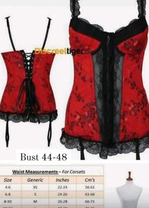 Red &amp; Black Corset Top 46-48 Inches