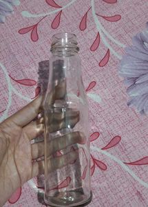 One Aesthetic Glass Bottle For Decoration