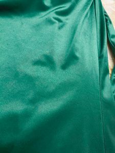Elegant Emerald Green Satin Gown