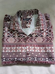 FLORAL PRINT HALF SLEEVE 42 CMS SILKY SHRT.I