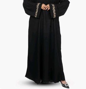 Elegant Embroidered Abaya nida fabric for women.