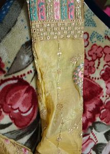 Designer Yellow Embroidered Suit