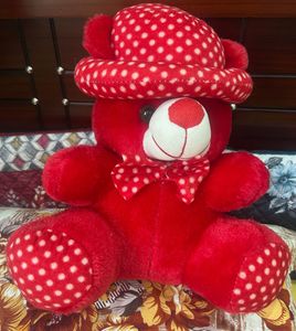 New Red Teddy Bear with Hat