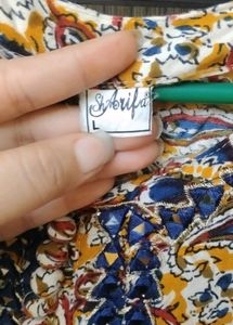 knee length frok ,three quarter sleeve .