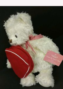Bear Plush with Heart Gift Zip Bag
