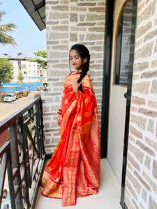 Red Banarasi Silk Saree