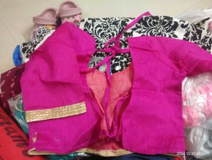 Pink &amp; Gold Embellished Blouse