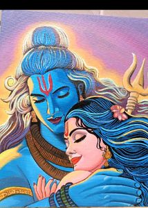 Shiva Parvati Artwork Painting