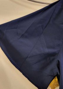 Navy V-Neck Cropped Top