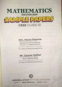 Maths Sample Papers Class 10 Educart