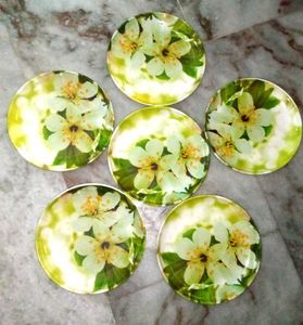 Big Dining Plates With Floral Print