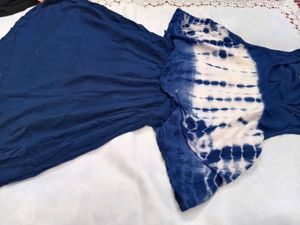 Blue Tie-Dye Dress