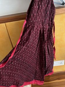 Girls&#39; Maroon Ethnic Dress