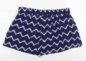 H&amp;M  Womens Blue Viscose Blend Sweat Shorts