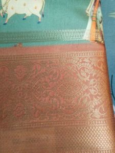 Sage Green Printed Saree