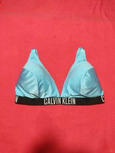 Calvin Klein Light Blue Triangle Bralette Size 2XL