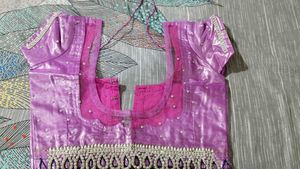 heavy beautiful purple sari with blouse and pettic