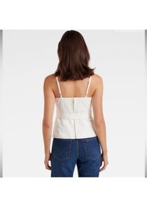 Forever New Mimi EmbroideredLinen Bustier