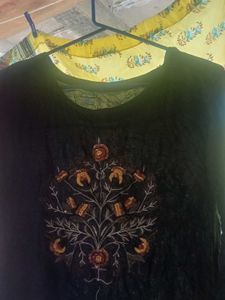 Embroidered Long Sleeve Top