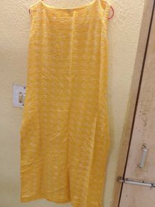Yellow Embroidered Kurta