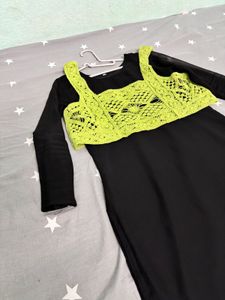Georgette Kurta With Crochet