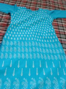 Fabulous Skyblue Printed Kurta