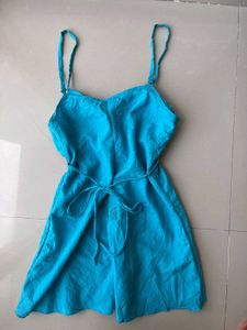 Blue Embroidered Dress