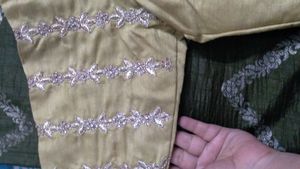 Olive Green Silk Saree