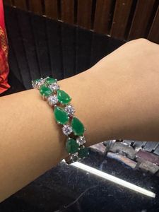 Green Stone Bangle