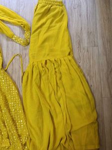 Yellow sharara Suit Set