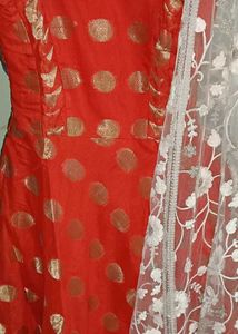 Elegant Orange Anarkali Suit