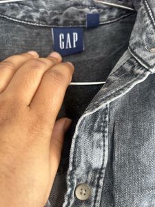 Gap Denim Peplum Style Shirt Top