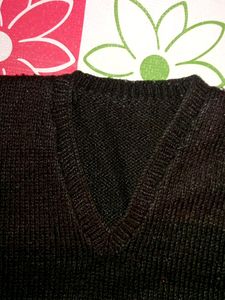 Handmade By Wool Brownish Black Sweater For Kids