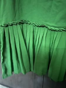 Green Ruffle Sleeve Top