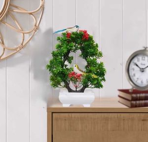 1st  POKA Artificial green plant with sparrow for