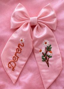 Personalized Embroidered Hair Bow (Pack Of 1)