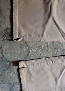 Beige Split Hem Pants