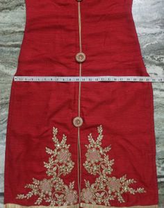 Red Kurta With Beautiful Embroidery