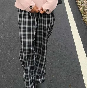 Black &amp; White Plaid  Pants