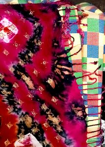 Multicolored Stall With Sequins And Mirror Work🍁