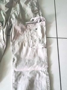 Beige Cargo Pants