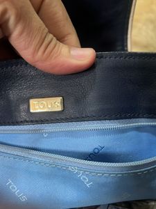 Tous Brand Stylish Navy Blue Tote Bag