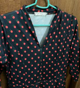 Polka Dot Fit &amp; Flare Dress