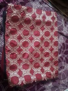 Elegant Maroon Saree