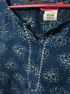 Blue Floral Print Kurti