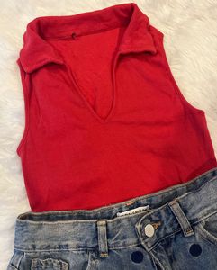 Chic Red Cami Top