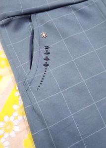 Checked Grey Pants