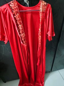 4 Pc Bridal New Nighty Red Color