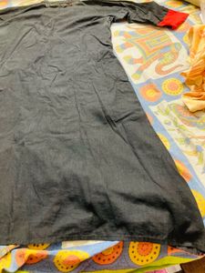 Black Nice Long Kurty Inside Pocket