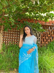 Beautiful Party Wear Organza Saree